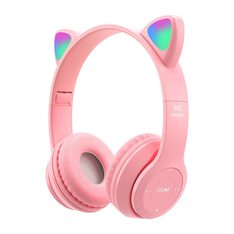 Cute Cat Ears Bluetooth Headphone Set - Autistic Joys