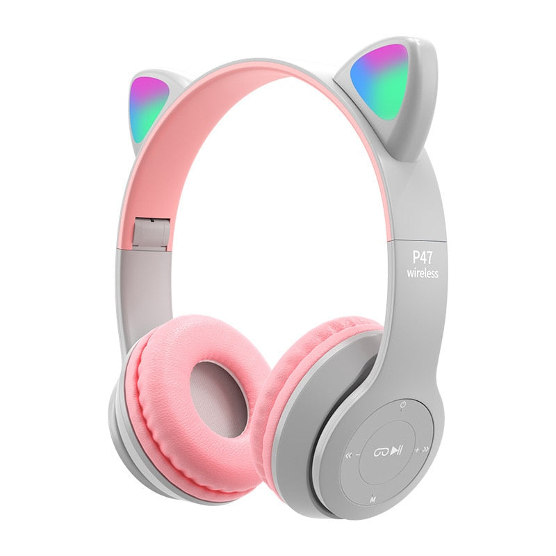 Cute Cat Ears Bluetooth Headphone Set - Autistic Joys